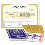 GiveAshare Coinbase Stock Certificate (COIN) - Personalized Replica (Keepsake Folder)