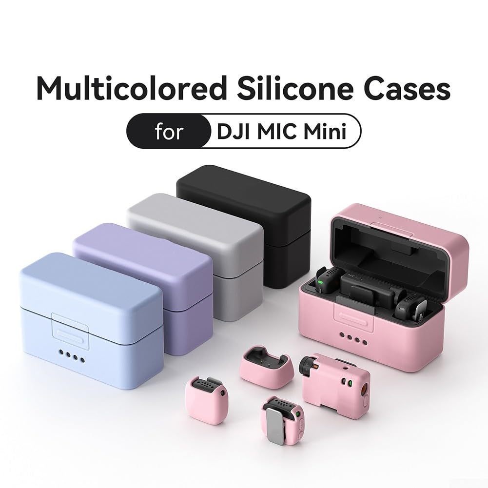 Coque en silicone anti-chute pour DJI Mic Mini, solution de protection légère et facile à nettoyer (bleu)