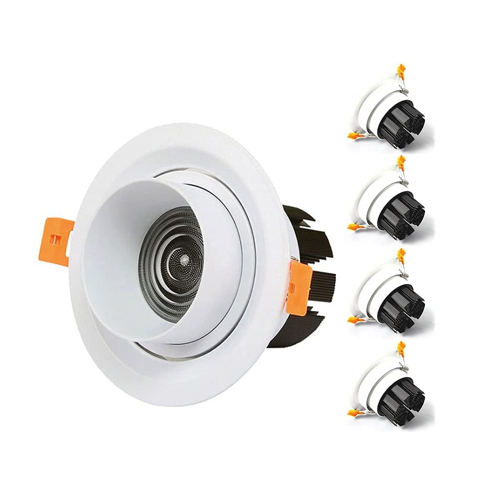 Spot de plafond rotatif 10W à angle réglable ensemble de 5 plafonniers encastrés