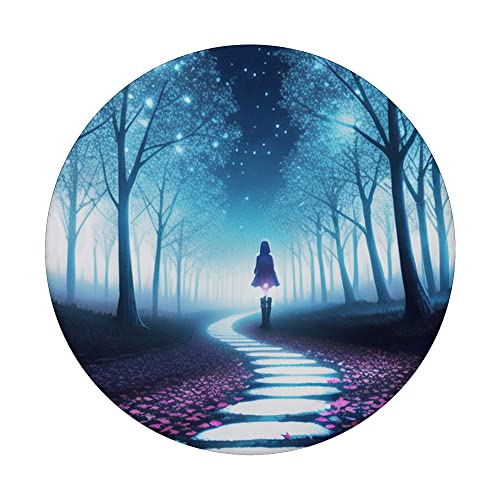 Nature's Cosmic Journey PopSockets Swappable PopGrip, Black - Image 3