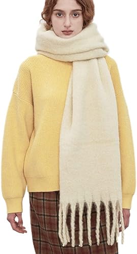 Miniatura 60 de Bufanda grande y gruesa de gran tamaño, esponjosas, de lana grande, gruesa, cálida para invierno