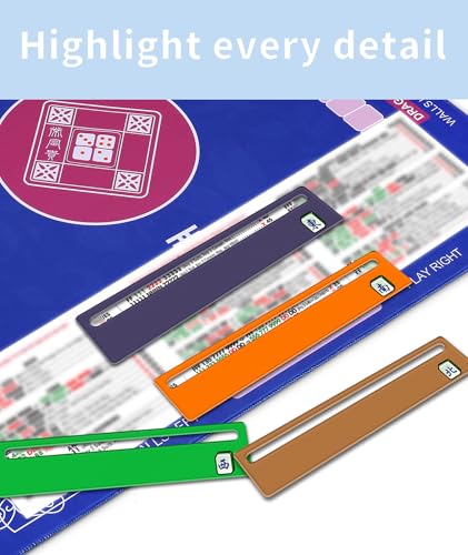 Mahjong Card Line Finder Strips 4 piezas acrílicas miniatura 3