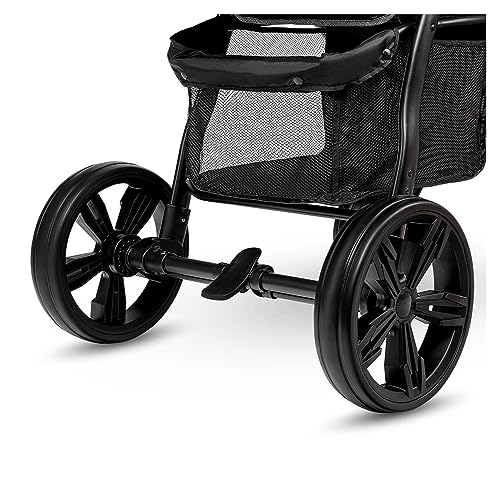 4. Bild von LIONELO Annet Buggy bis 22 kg mit Liegefunktion, Kinderwagen klein zusammenklappbar mit Zubehör, Eva-Schaum-Räder, Moskitonetz, Fußdecke Getränkehalter, Korb