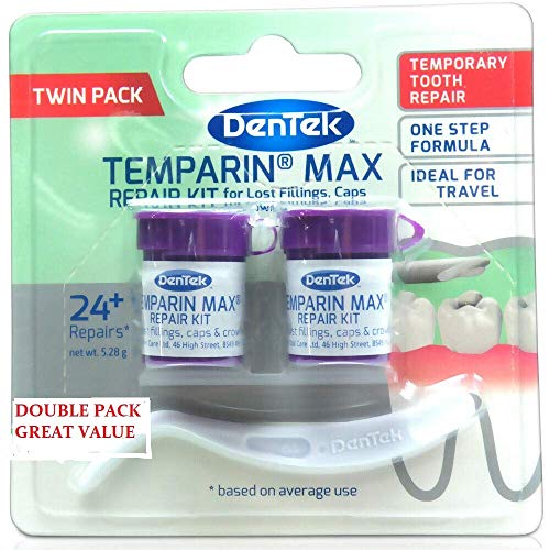 DenTek - Cemento dental temporal, dos paquetes, para rellenar empastes y fundas...
