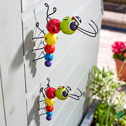 Garden Mile Crazee Caterpillar Metal Garden Ornaments Wall Decor Large Hanging Animal Garden Ornaments Outdoor Wall Art For Walls Fences Shed Metal Wall Art For Outside Yard Patio Etc - Image 2