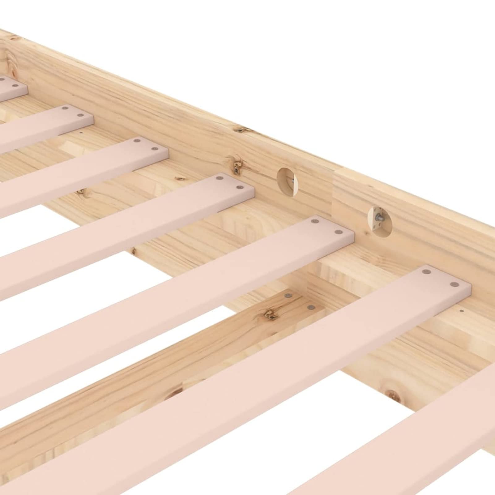 ARKEM Estructura de Cama de Matrimonio en Madera Maciza - Base de Cama 135x190 cm