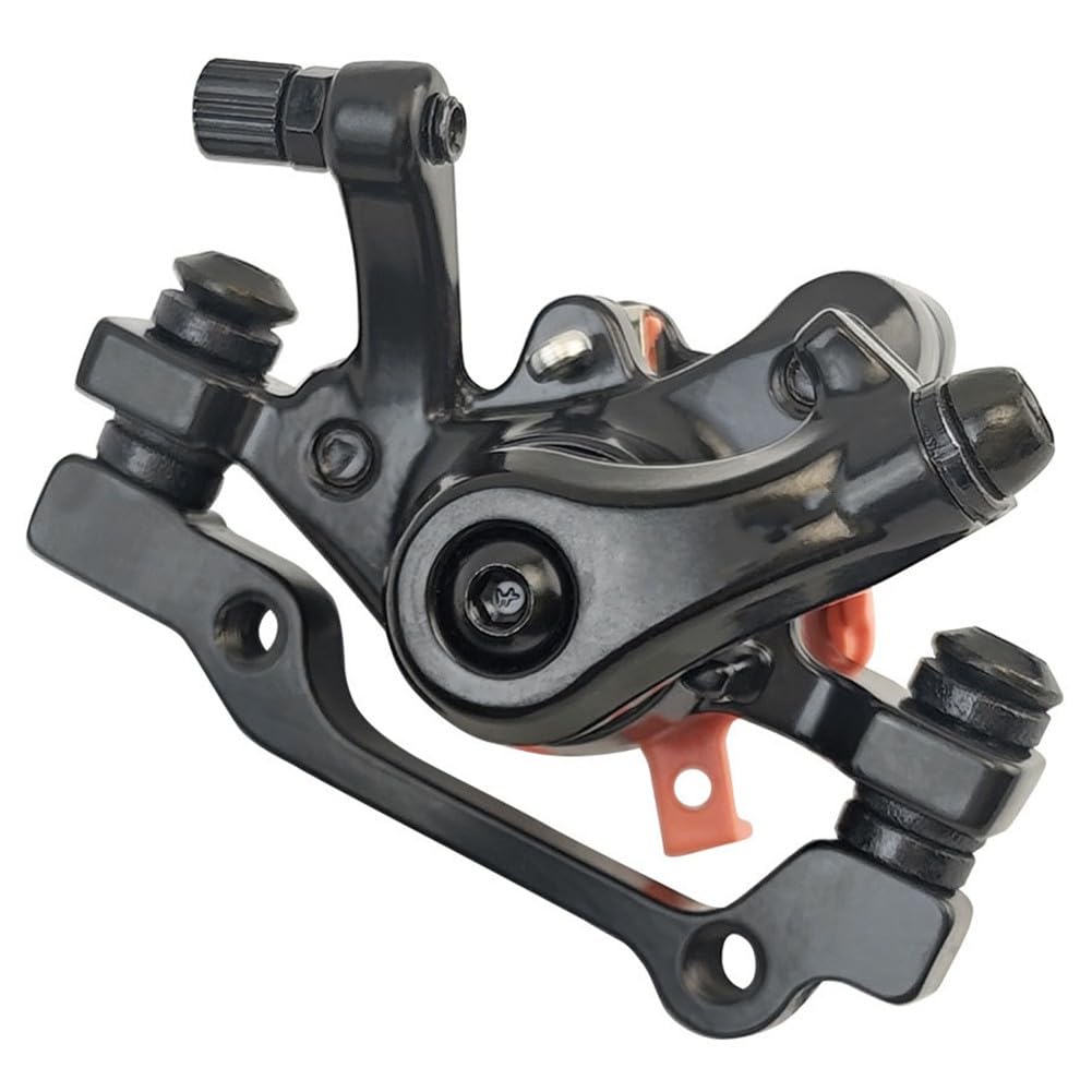 Mountain Bike Disc Brake Caliper, Mechanical Disc Brake for Front and Rear Wheels, 51mm/74mm Mounting Hole Distance, F160-R140/F180-R160 Rotor Size, Aluminum Alloy, Black