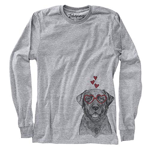 Inkopious Valentine Heath The Black Lab Labrador Retriever Dog Women's Long Sleeve T-Shirt Xtra Large Grey