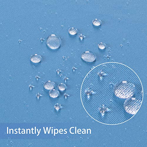 Image of Obstal 210GSM Rectangle Table Cloth, Sky Blue, 52 x 70 Inch | Heavy Duty Water Resistance Microfiber Tablecloth, Decorative Fabric Table Cover for Outdoor and Indoor Use