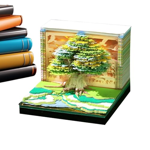 Bloc-notes 3D cabane détachable bureau déco Noël Thanksgiving