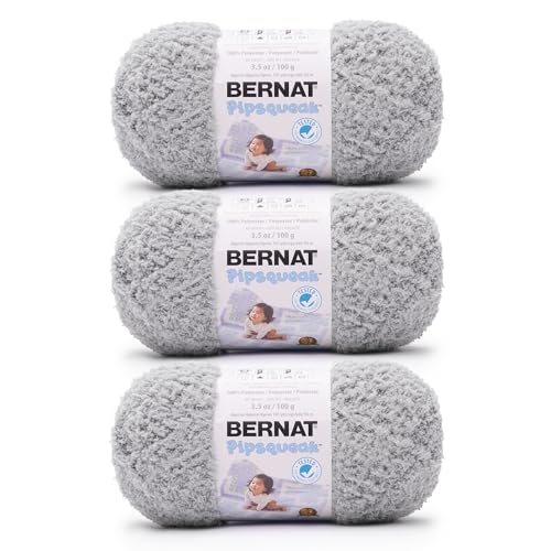 Lana Bernat Pipsqueak gris voluminosa para tejer mantas con ganchillo en pack de 3 2