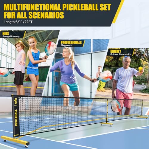 Fostoy Portable 3in1 Pickleball Net with Wheels Carry Bag- 3 Size Options - image 3