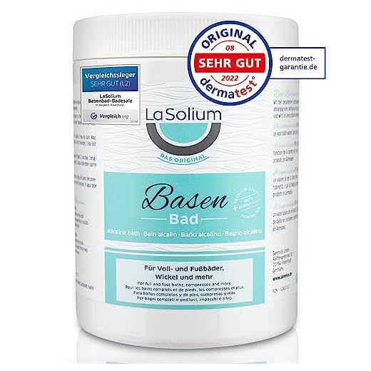 Bain alcalin avec bicarbonate de sodium et soude - sel de bain pour bain complet et bain de pieds. pH 9.5 - fabriqué en Allemagne