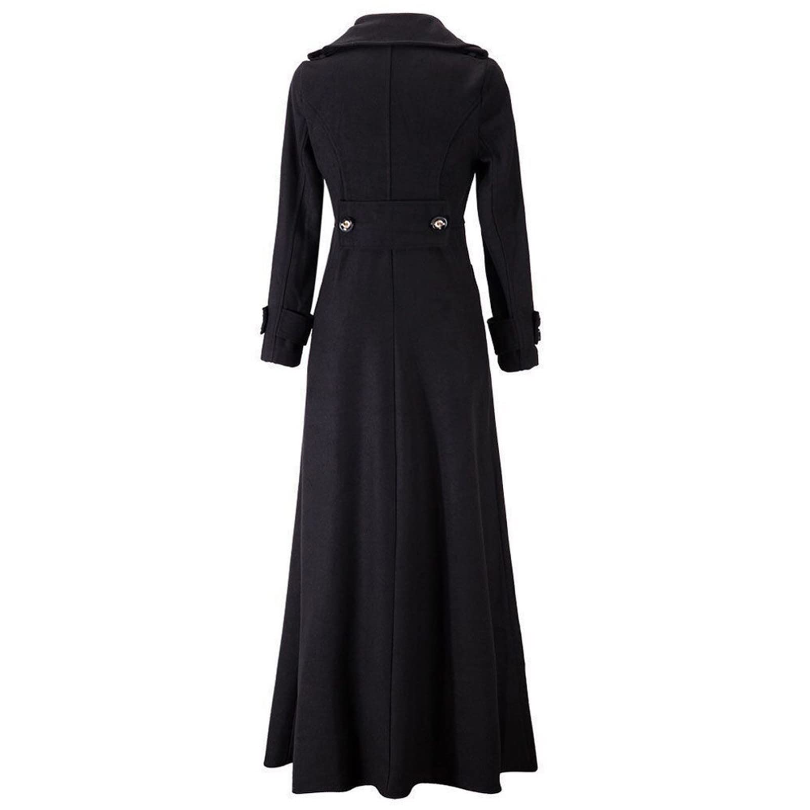 Wintermantel Damen Lang Warm Langer Trenchcoat Für Damen Slim Fit Mantel Damen Winter Dicke Winterjacke Damen Warme Jacke Damen Winter Lang Elegant Wollmantel Damen Einfarbig Fleecejacke Frauen