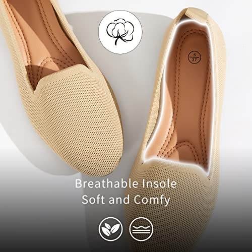 Image of BABUDOG Women's Flats Shoes Shiny Mesh Loafers Shoes Soft Memory Foam Flats
