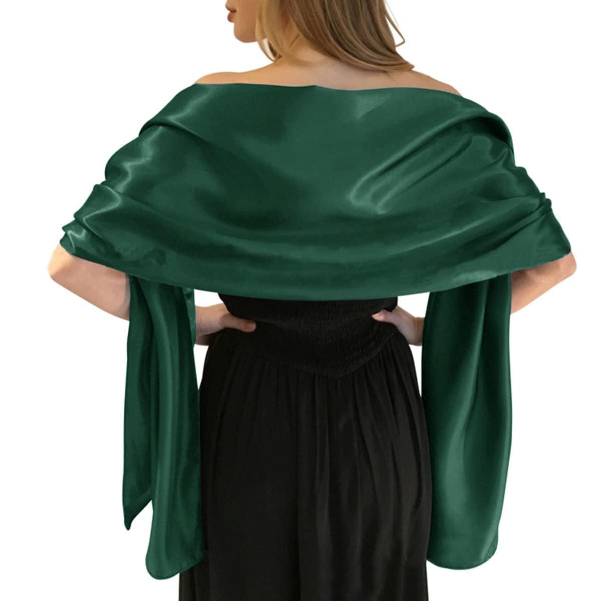 MLMW Shawls and Wraps for Evening Dresses Satin Shawl Wraps for Women Extra Long Wedding Shawls for Bridal Party