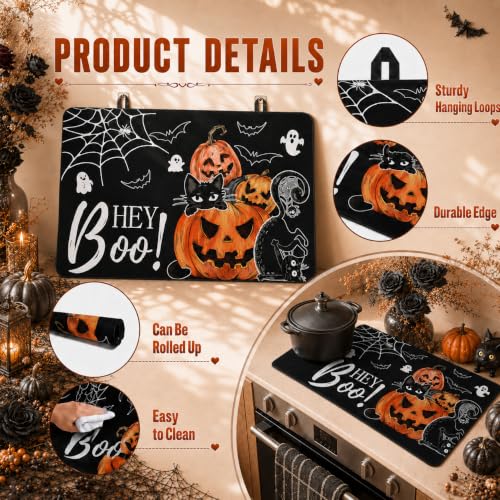 Image of Pumpkin Stove Top Cover for Electric Stove, 28x20 inch