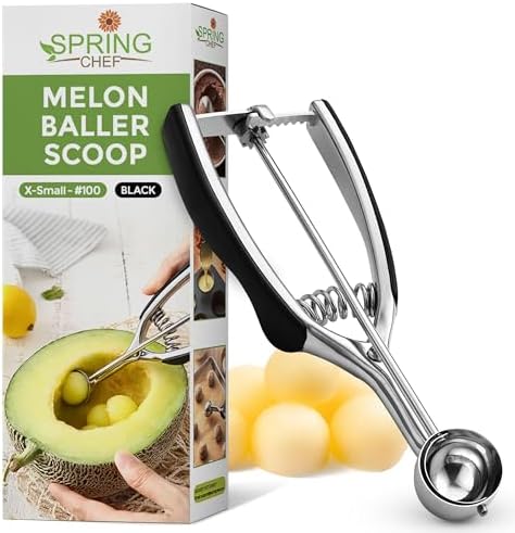 Spring Chef Extra Small Cookie Scoop, Stainless Steel Melon Balle...