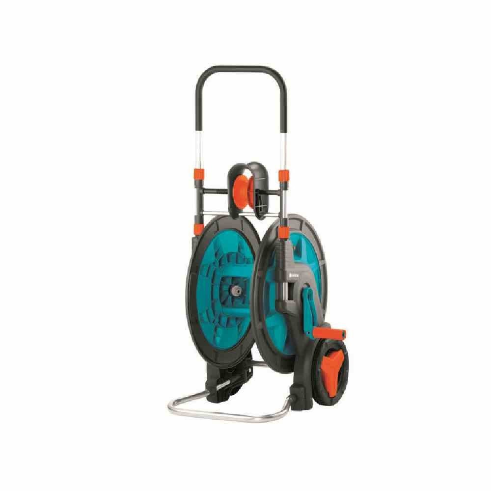 Gardena 8006-20 Classic Schlauchwagen 100 HG; mit Schlauchführung; Nachtropfstop; Anschluss im Innenteil der Schlauchtrommel (ohne Schlauchl; Maximale Kapazität 100 m 1/2", 80 m 5/8", 50 m 3/4")