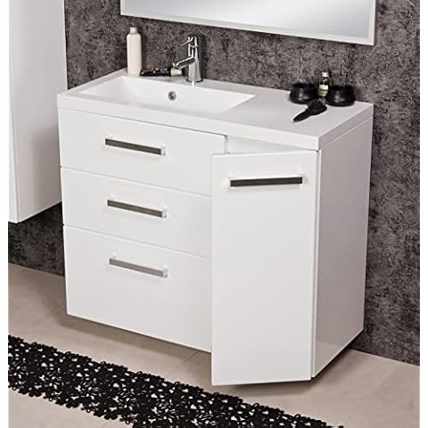 Quentis Badmöbel Genua 90 cm, weiß glänzend Cover