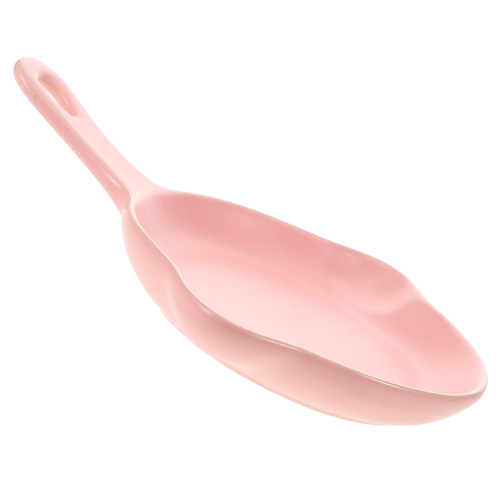 Bandeja para hornear de cerámica rosa con mango portátil para desayuno en cocina moderna