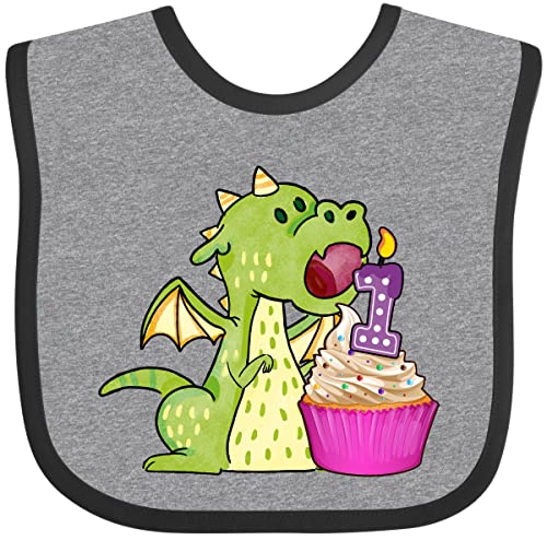 inktastic Dragon Cupcake 1st Birthday Baby Bib