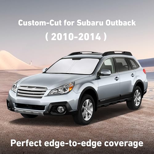 Image of EcoNour Windshield Sunshade Compatible for Subaru Outback 2010-2012 2013 2014, Sun Visor for Front Windshield & Window Sun Shade Cover, UV Heat Blocker & Protector, Car Accessories