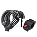 Go Pal L01 Bike Lock 4 Feet Basic Self Coiling Bicycle Cable Lock 5-digit combination lock core with Complimentary Mounting Bracket, Black