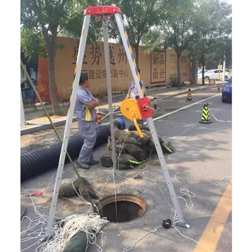 Emergency Rescue Tripod Kit for Traditional Confined Spaces, Aluminum Heavy Duty Sewer Lifting and Rescue Equipment/ Construction Tripod, Well Underground Pipe Tunnel Use ( Color : 1200lbs/544.3kg Win