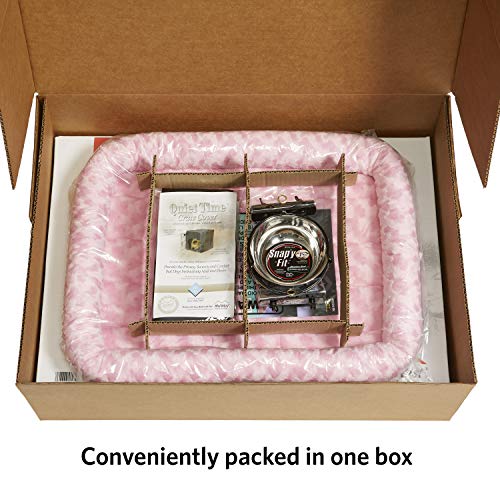 MidWest Homes for Pets Newly Enhanced Single Door iCrate 58.4cm (22-Inch) Long Dog Crate Kit, Includes Dog Crate, Pet Bed, 2 Bowls & Crate Cover, Divider Panel, Patented Features, Pink, 1522DD-KIT - Image 4