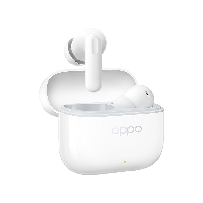 OPPO Enco Buds3 Pro Auricolari True Wireless, 54h di Autonomia, Driver Dinamico da 12.4mm, BT 5.4, Controlli Touch, Cancellazione rumore passiva, Android e iOS, IP55, [Versione Italiana], White