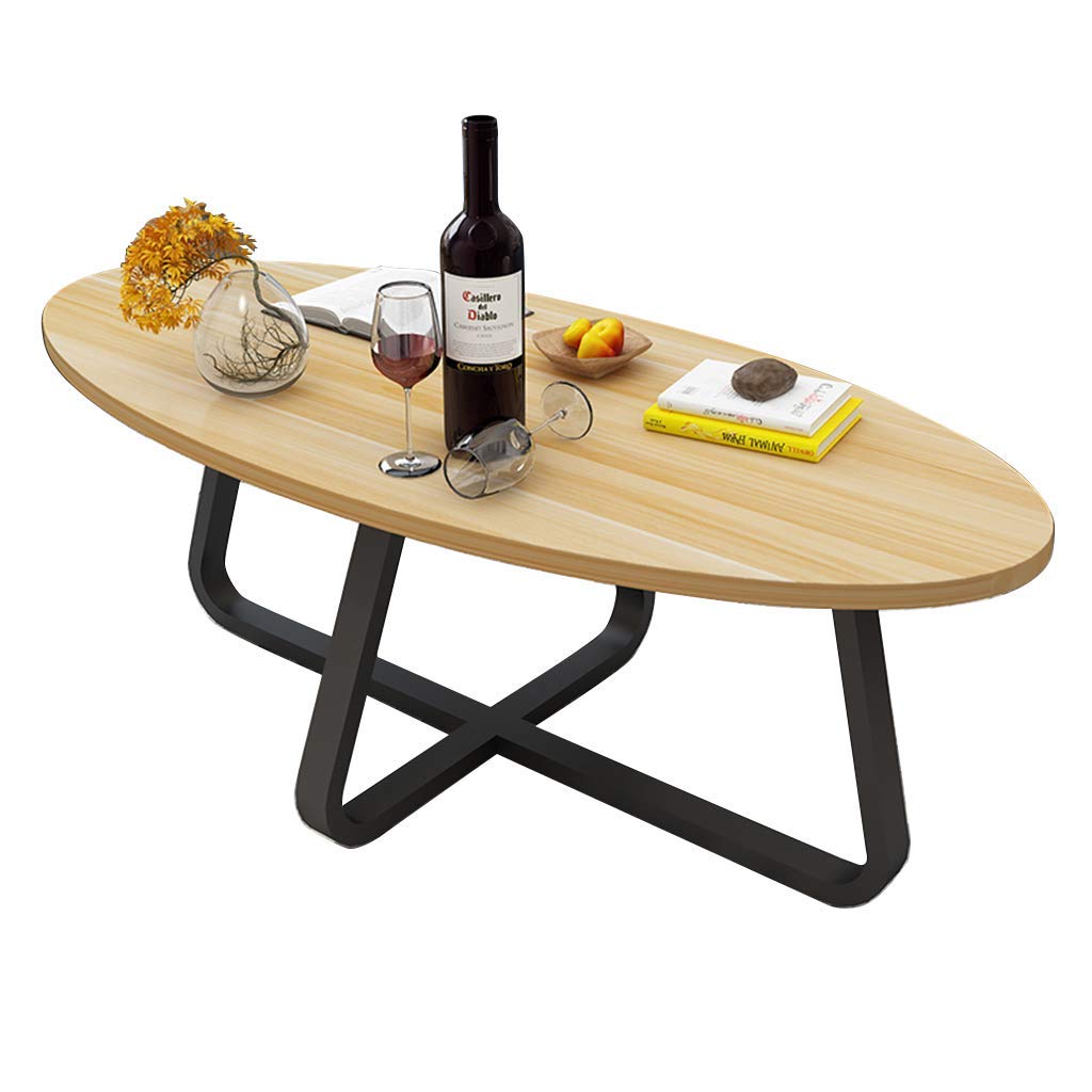 Table d'appoint ovale en bois pour optimiser les petits salons