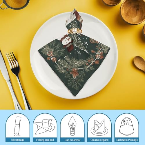 Servilletas de Tela Reutilizables POLESVBM Set 4 Floral miniatura 7