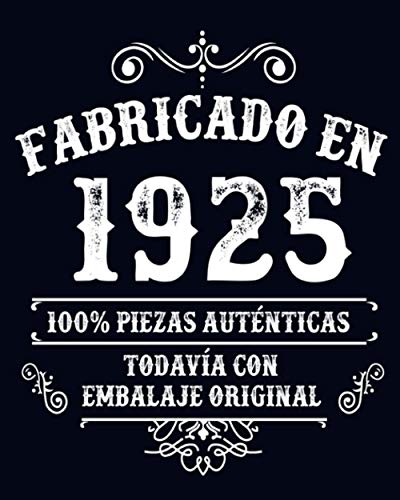 Fabricado en 1925 Todavia Con Embalaje Original: Feliz cumpleaños niña de 96 años escribiendo un diario | Cuaderno en blanco con 120 páginas / 8x10 pulgadas