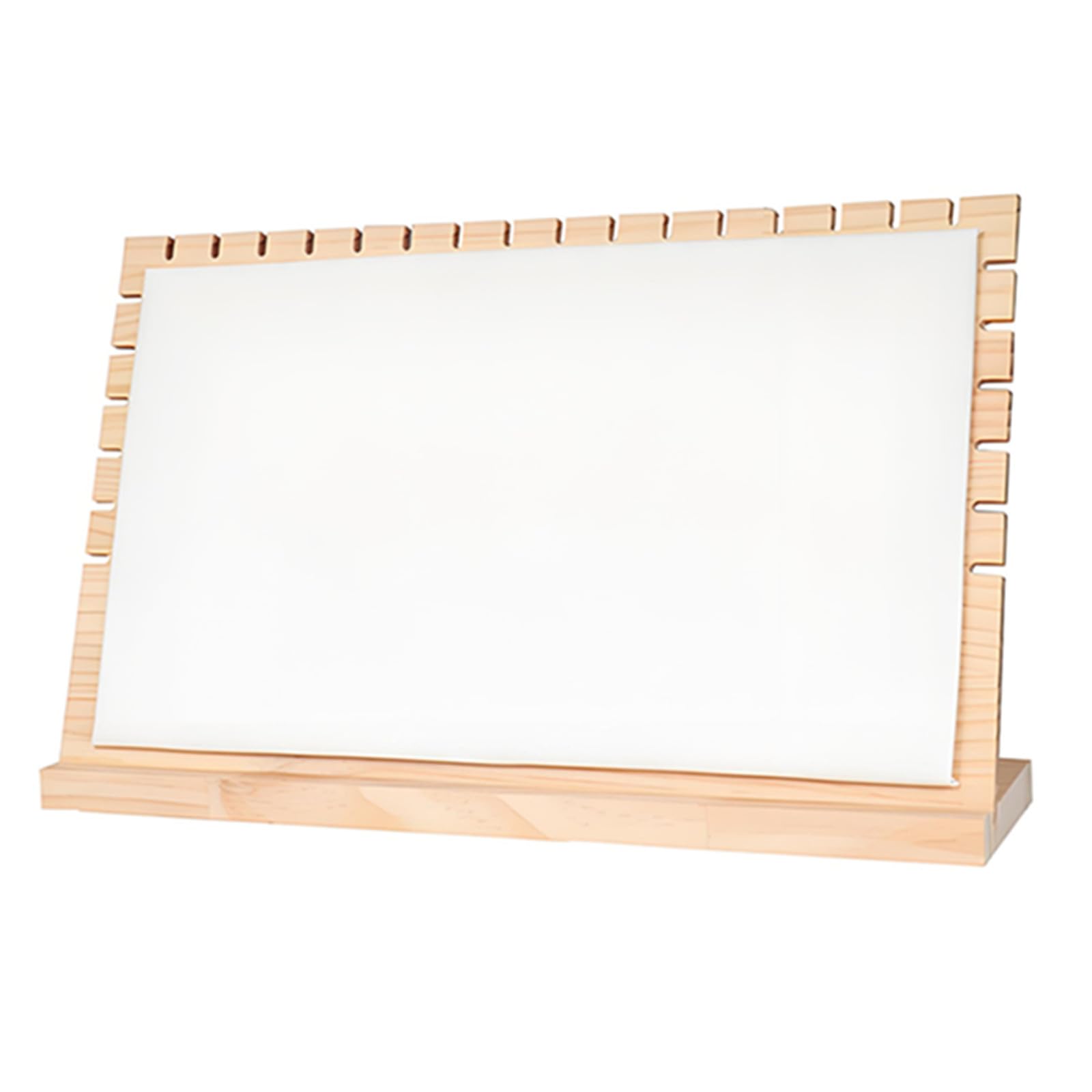 Soporte horizontal de exhibición de joyas para collares de 15.5 pulgadas con alfombrilla suave de cuero, cadena colgante de collar