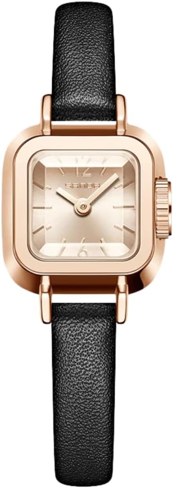 Sanda Premium Silver Brass Sqaure Dial Watch | 200mm Silver Mesh Belt Strap Quartz Watch for Women