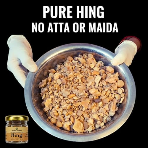 Image of Indiana Organic Hing 11 g whole sabut | trongest Pure Asafoetida| Hing from Uzbekistan | Gluten-Free | No Atta | No Maida | Chemical-Free | Organic | Harvest 2026 - 11 gram | Lab tested as per Elisa method (11 GRAM)