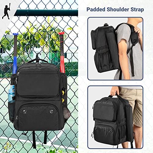 Dsleaf Baseball Bag Backpack With 2 Bat Sleeves, Softball Equipment Bag For Youth And Adults With Separate Shoe Compartment Up To Us Mens 13 #TOP4