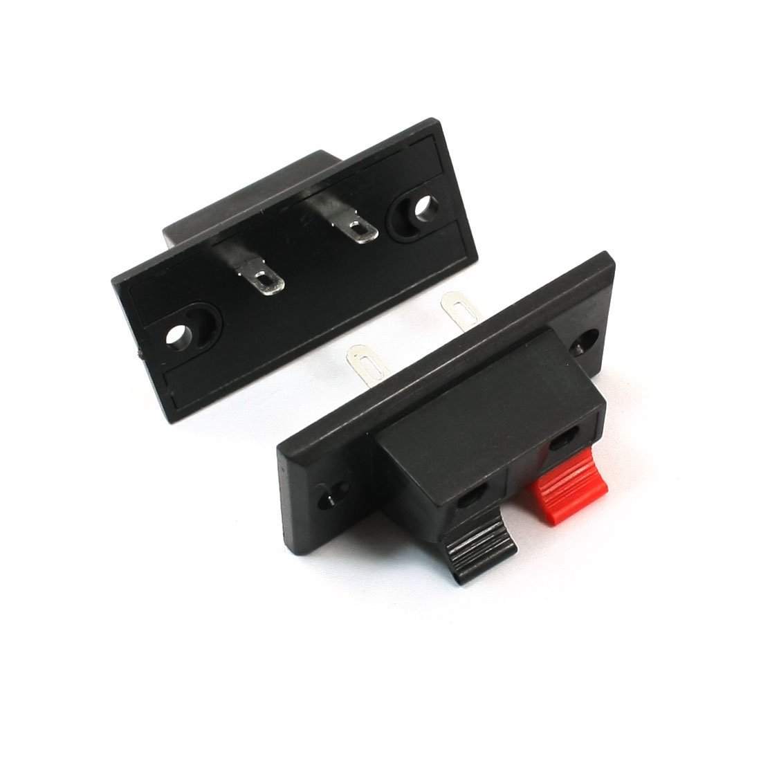 Presa A Parete Per Cavo Altoparlante 2 Vie, Piastra Quadrata Ingresso Push Da 45x21mm