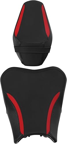 Miniatura 5 de TCMT Asientos de conductor y pasajeros negros y rojos aptos para Kawasaki Z900 2017-2023 2018 19