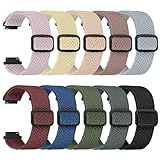 Picture of DKGKOO 10 Pack Braided Stretchy Adjustable Straps Compatible for 16mm 18mm Quick Release Bands for Women Men,Sport Elastic Nylon Cloth Wristbands