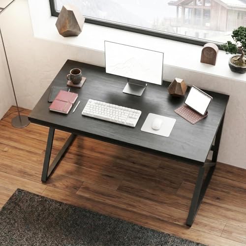 Image of Klaxon Modern Computer Table for Home PC - Multipurpose Office Desk for Home & Work | Gaming Table, Computer Table, Desktop Table for Home Office (K Type Black, Installation)