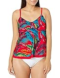 Caribbean Joe Women's Standard Babydoll Tankini, Coral, 16