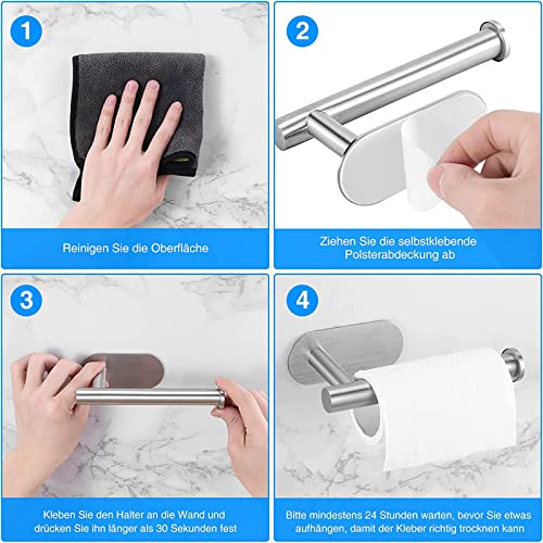 Porta carta igienica senza perforazione, mensola