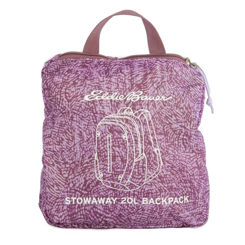 Image of Eddie Bauer Stowaway Packable 20L Backpack-Made from Ripstop Polyester, Lilac, One Size