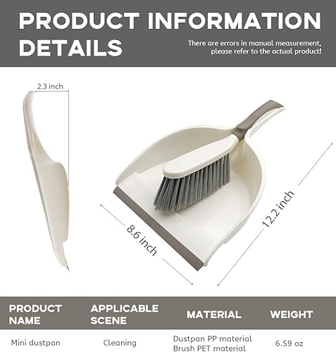 Miniatura 4 de Juego de recogedor y escoba, recogedor y cepillo, sartenes con cepillo, pequeño recogedor y juego de escoba de mano y recogedor para el hogar, el