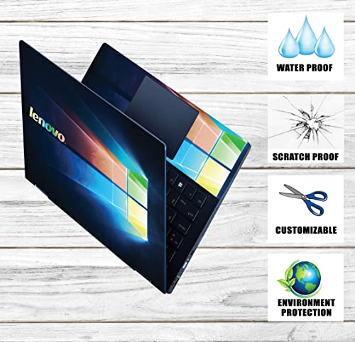Image of Pattern L2 Top+Wrist Pad Vinyl Laptop Skin /Sticker /Cover for 17 to 17.3 Inches Laptops Laminated-Removable-HD Quality Compatible for Lenovo.(16.5x11 Inches)