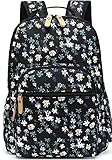 H HIKKER-LINK Womens Floral Laptop Backpack Shoulder Bag Bookbag Travel Hiking Daypack