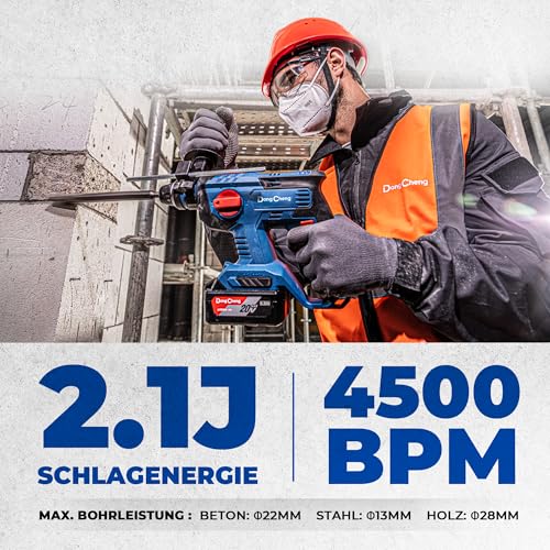 DongCheng Akku Bohrhammer 2.1 J, inkl. 4Ah Akku* 2 – Bild 5
