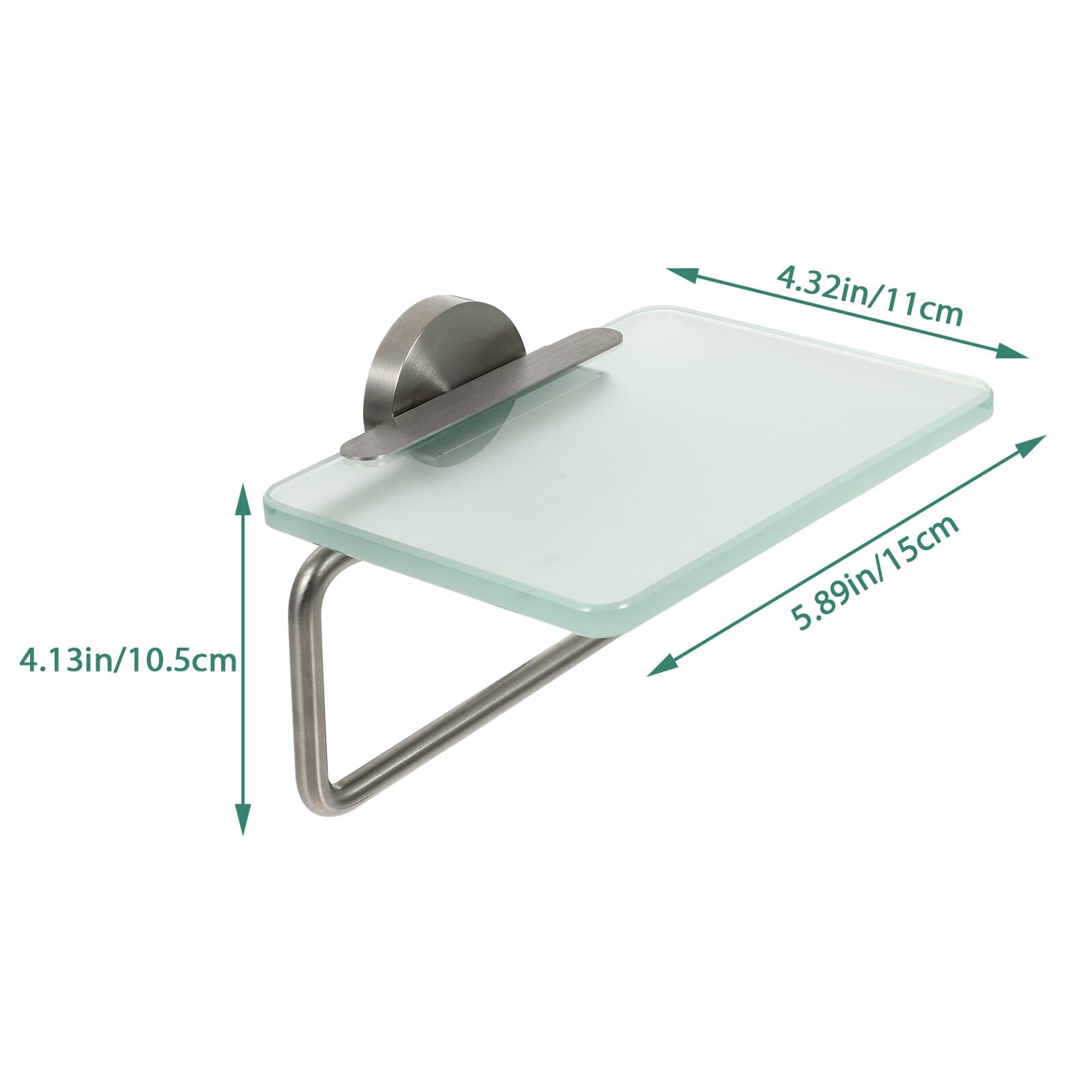 Ipetboom Portarotolo Facile da Installare in Acciaio Inossidabile da Muro Mensola in Vetro, Design Salvaspazio per Cucina e Soggiorno